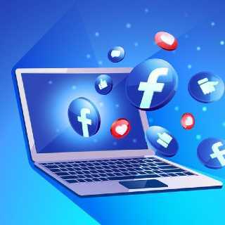 Premium_Vector___Facebook_3d_social_media_iicon_with_laptop_dekstop